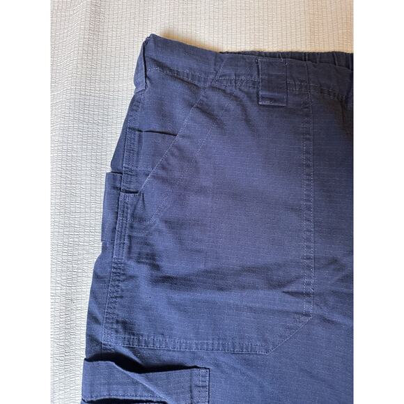 Carhartt Ripstop Cargo Pants Mens Large Navy Blue Workwear Utility Drawstring - Picture 5 of 14